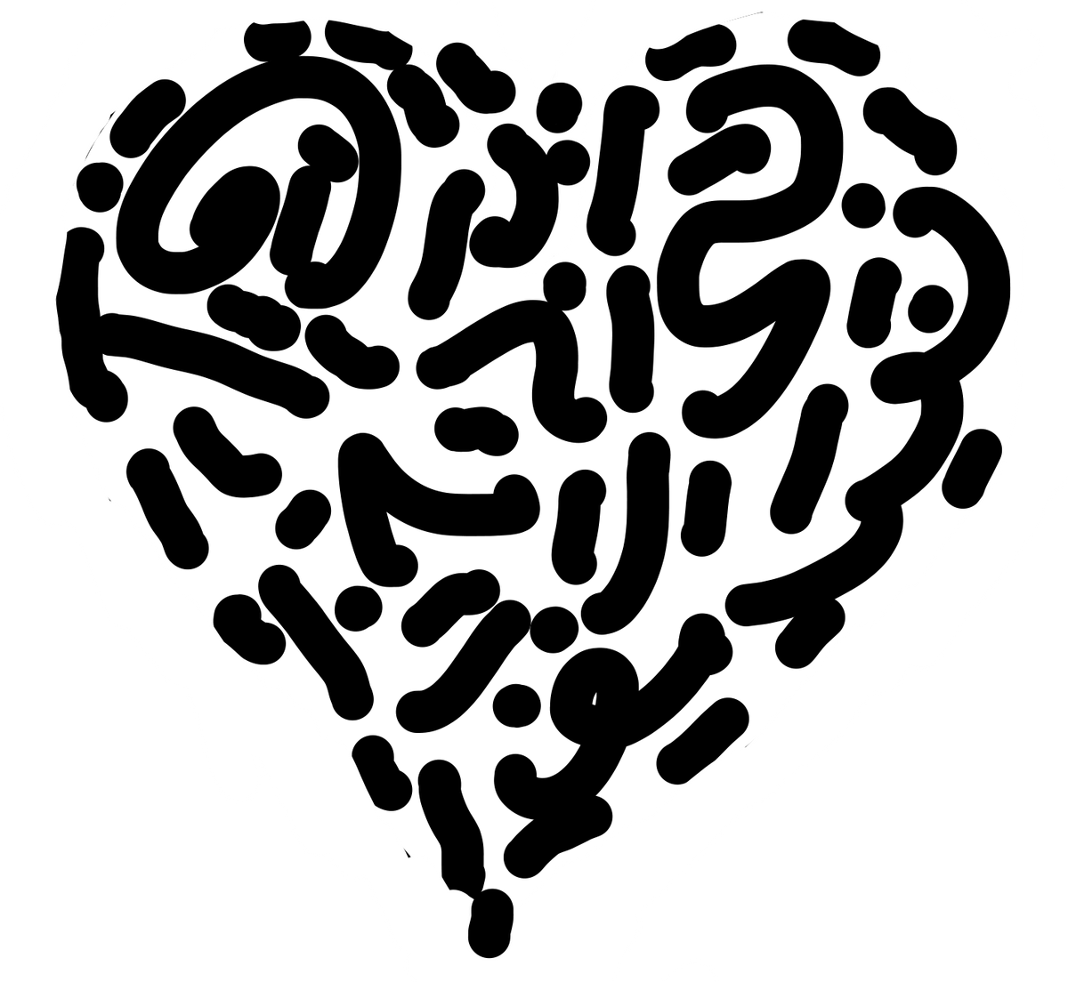 Black and White Heart, from the Total Heart Project by Maurice Perdreau